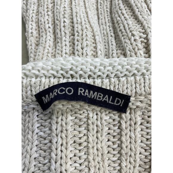 Marco Rambaldi White Cotton Linen Blend Square Neck Tank Top Size S - Picture 4 of 5